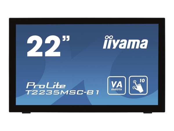 iiyama ProLite T2235MSC, 54,6cm (21,5''''), Projected Capacitive, 10 TP, Full HD, schwarz